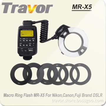 Travor New Macro Ring Flash Mr-X5 for Nikon/Canon/Fiji DSLR Camera